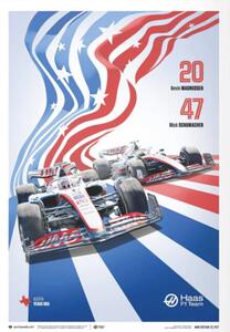 Stampe d'arte Haas F1 Team - United States Grand Prix - 2022, (21 x 30 cm)