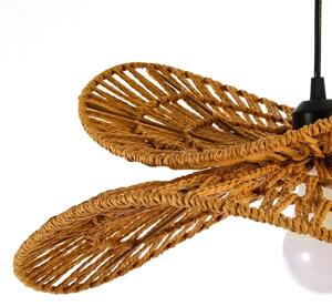 Immax 08266L - Lampadario a sospensione con filo MARIPOSA 1xE27/40W/230V diametro 80 cm iuta