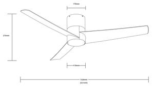 ZEVENTI - Ventilatore da soffitto BARROSA LED/18W/230V Wi-Fi Tuya + telecomando