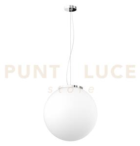 Mars sospensione montatura cromo vetro bianco d.35 cm 1 luce attacc