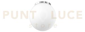 Mars plafoniera montatura cromo vetro bianco d.20 cm 1 luce attacco