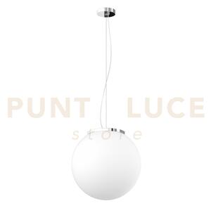 Mars sospensione montatura cromo vetro bianco d.30 cm 1 luce attacc