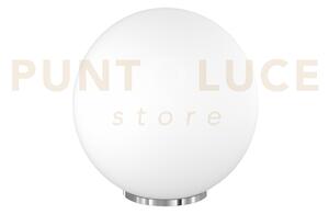 Mars lampada da tavolo montatura cromo vetro bianco d.35 cm 1 luce 