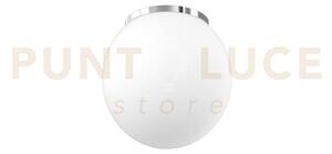 Mars plafoniera montatura cromo vetro bianco d.25 cm 1 luce attacco