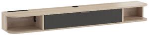 HOMCOM Mobile TV sospeso fino a 60 pollici con cassetto e 2 ripiani, 140x24x16 cm, legno | Aosom Italy