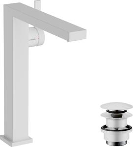 Hansgrohe Tecturis E Fine Mitigeur monocommandé pour lavabo 240, saillie 197mm, avec vidage Push-Open, CoolStart, EcoSmart+, 73070700, 73070700