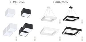 Immax NEO 07074-60-Plafoniera LED dimmerabile CANTO 34W/230V nero Tuya+RC