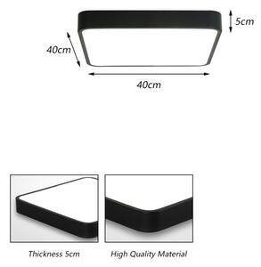 Brilagi - Plafoniera LED POOL SQUARE LED/36W/230V 40x40 cm nera