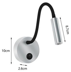 Brilagi - LED Lampada flessibile da muro MAYA LED/3W/230V 4000K argento