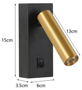 Brilagi - Luce Spot da parete a LED MAYA LED/3W/230V 4000K nero/oro
