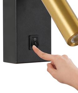 Brilagi - Luce Spot da parete a LED MAYA LED/3W/230V 4000K nero/oro