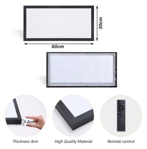 Brilagi - Lampada LED dimmerabile FRAME SMART LED/30W/230V nero IP44 + telecomando