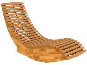 Outsunny Lettino Prendisole in Legno di Acacia Pieghevole Ergonomico, Lettino da Giardino con Design a Doghe a S, 60x156x77 cm | Aosom Italy