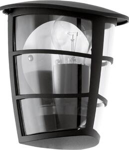 Applique Esterno Moderna Aloria Alluminio Nero 1 Luce E27