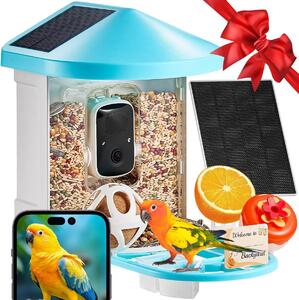 Mangiatoia intelligente per uccelli con telecamera AI Identifica oltre 10.000 specie di uccelli Alimentata a energia solare