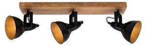 Faretto Lampada da soffitto Faretti orientabili 3xE14 25W nero-oro Briloner