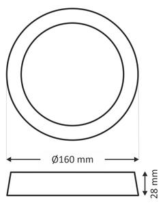Plafoniera LED LED/12W/230V 4200K diametro 16 cm bianco