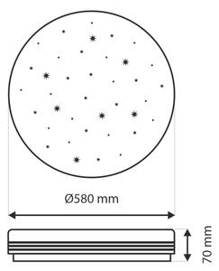 Plafoniera LED dimmerabile VENTA LED/60W/230V 2700-6500K + telecomando
