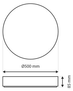 Plafoniera LED dimmerabile EBRO LED/36W/230V 2700-6500K + telecomando