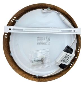 Plafoniera LED RING LED/18W/230V 4200K diametro 21 cm marrone