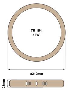 Plafoniera LED RING LED/18W/230V 4200K diametro 21 cm marrone