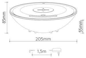 Lampada LED RGB con caricatore wireless LED/10W/230V