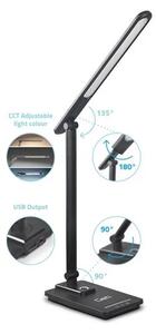 Lampada da tavolo LED dimmerabile USB 9W 230V 3000-5500K nera