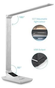 Lampada da tavolo LED dimmerabile USB 7W 230V 3000-5500K bianca
