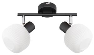 Prezent 27520 - Faretto ARYA 2xE14/40W/230V nero/bianco