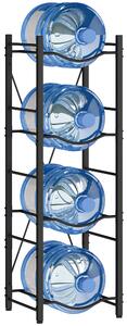 HOMCOM Supporto per Taniche d'Acqua a 4 Livelli, 34x34x105 cm, Nero | Aosom Italy
