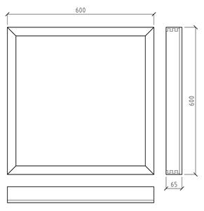 APLED - Pannello LED da parete QUADRA LED/40W/230V rovere