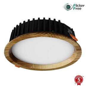 APLED - Lampada LED RONDO WOODLINE LED/12W/230V 3000K diametro 20 cm cenere legno solido