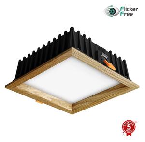 APLED - Lampada LED SQUARE WOODLINE LED/12W/230V 4000K 17x17 cm quercia legno solido