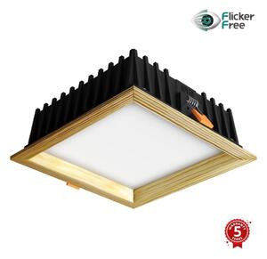 APLED-Lampada LED SQUARE WOODLINE LED/12W/230V 4000K 17x17 cm pino legno solido