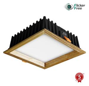 APLED - Lampada LED SQUARE WOODLINE LED/12W/230V 4000K 17x17 cm cenere legno solido