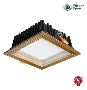 APLED - Lampada LED SQUARE WOODLINE LED/6W/230V 4000K 12x12 cm cenere legno solido