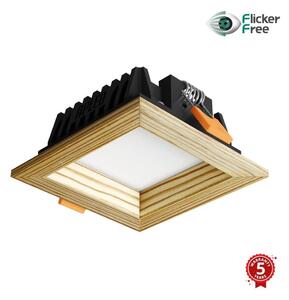 APLED -Lampada LED SQUARE WOODLINE LED/6W/230V 3000K 12x12 cm pino legno solido