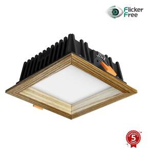 APLED - Lampada LED SQUARE WOODLINE LED/6W/230V 3000K 12x12 cm cenere legno solido