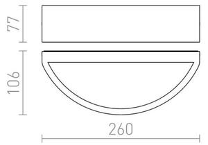 RED - Design Rendl - R10365- Applique da esterno LESA 1xE27/26W/230V IP54