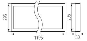 Kanlux 31174 - Pannello a plafone LED BAREV LED/40W/230V 4000K 120x30 cm