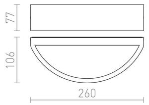 RED-Design Rendl-R10364- Applique da esterno LESA 1xE27/26W/230V IP54