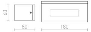 RED - Design Rendl-R10439 - Applique da esterno WOOP 1xR7s/48W/230V IP54