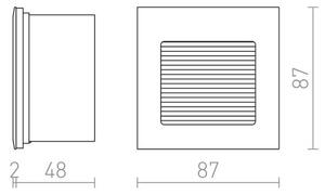 RED - Design Rendl - R10606 - Luce di orientamento LED da incasso INTRO LED/1W/230V