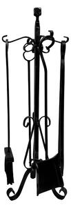 Gruppo per camino in Ferro battuto 28x h 65 cm - Peso 2,8 kg lavorazione artigianale in stile classico made In Italy 100x100