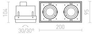RED - Design Rendl - R12053 - Lampada da incasso ELECTRA 2xGU10/50W/230V