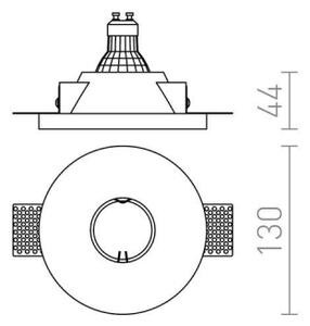 RED - Design Rendl - R12357 - Luce da incasso DAG 1xGU10/35W/230V