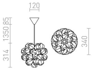 RED - Design Rendl - R12384 - Lampadario su filo COCO 1xE27/28W/230V