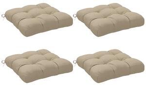 Outsunny Set di Cuscini per Sedie da Pranzo e Giardino Impermeabili e Anti-UV con 2 Laccetti di Fissaggio 48x48x10 cm Cachi | Aosom Italy