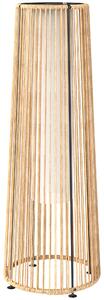 Outsunny Lampione Solare Esterno in Rattan Sintetico con Luci LED Accensione e Spegnimento Automatico Impermeabile Ø21,5x61 cm Naturale | Aosom Italy