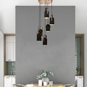 Lampada a sospensione Esra Avonni, dimmerabile, Nero, Soggiorno / Sala da pranzo, Metallo, Lampada a sospensione